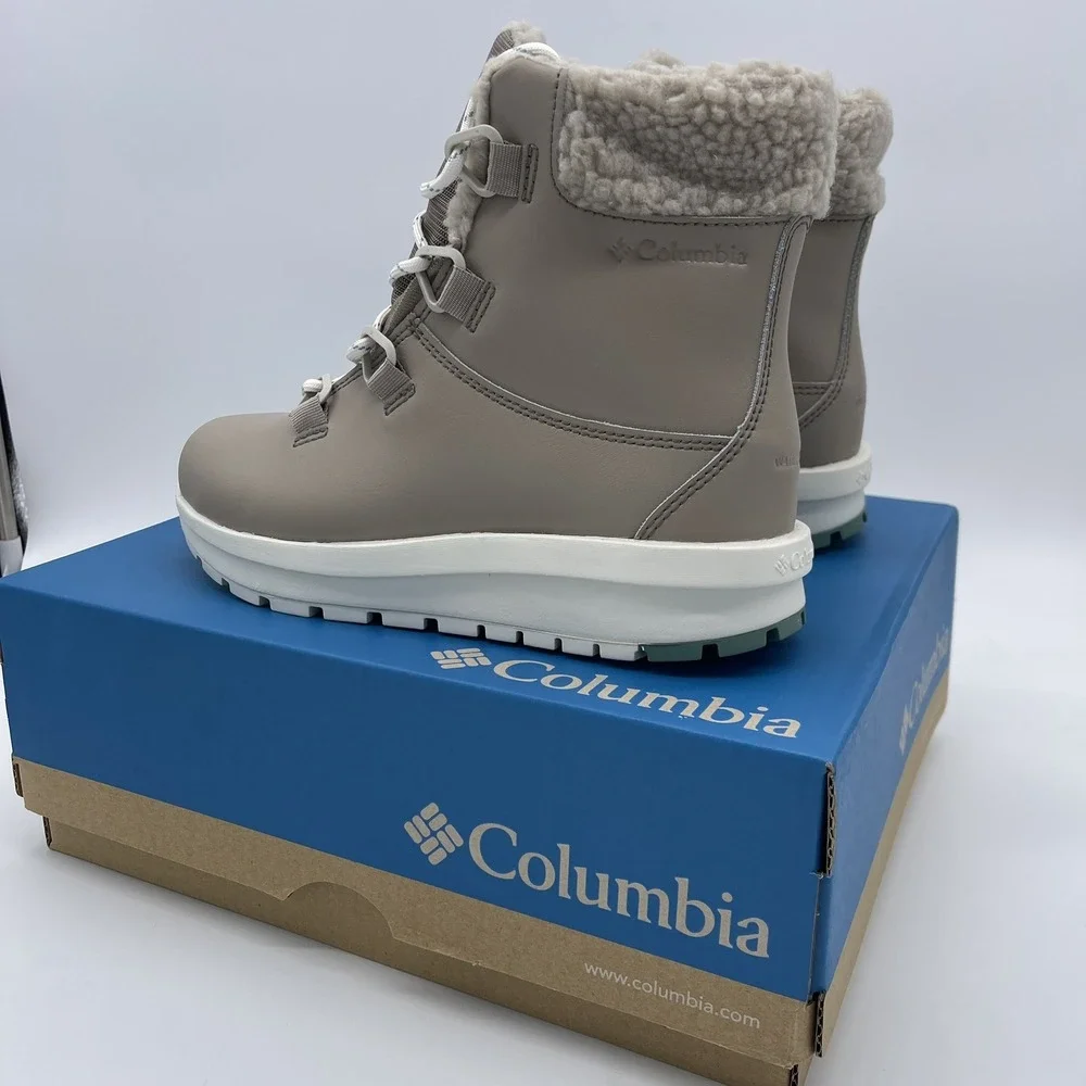 Columbia Women's Moritza Waterproof Leather Snow Boot Size 6 Tan NEW $110
